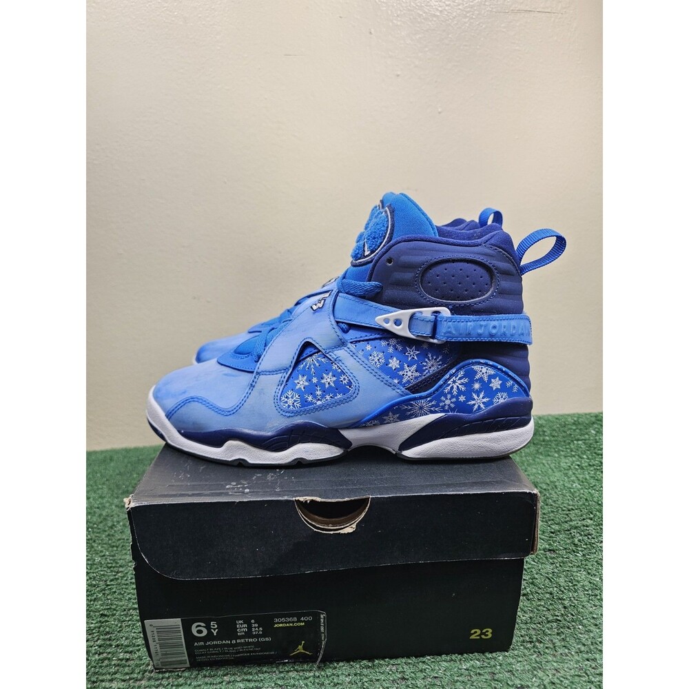 Nike Air Jordan 8 Retro GS Cobalt Blue Size 6.5Y Women's Size 8 305368-400